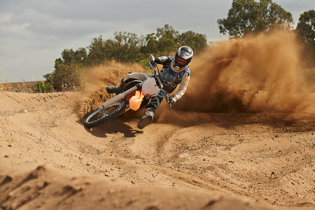 motocross bike on dirt track